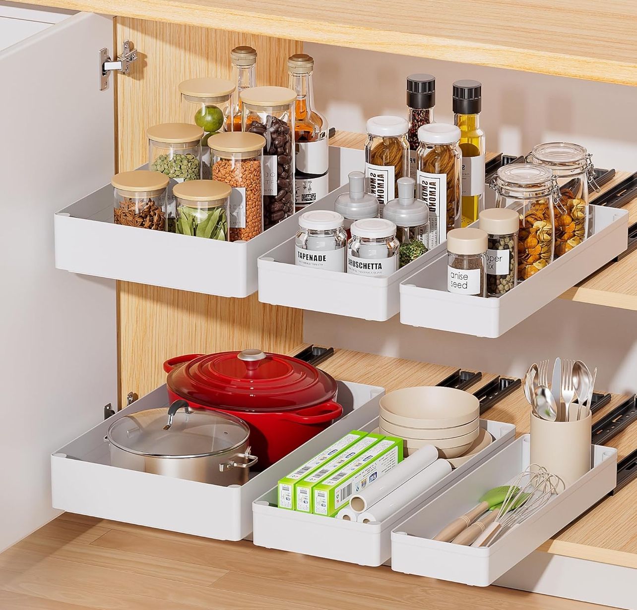 3 Pack Pull Out Cabinet Organizer ص
