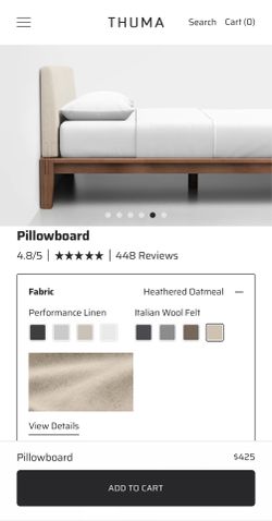 THUMA pillow board Italian wood