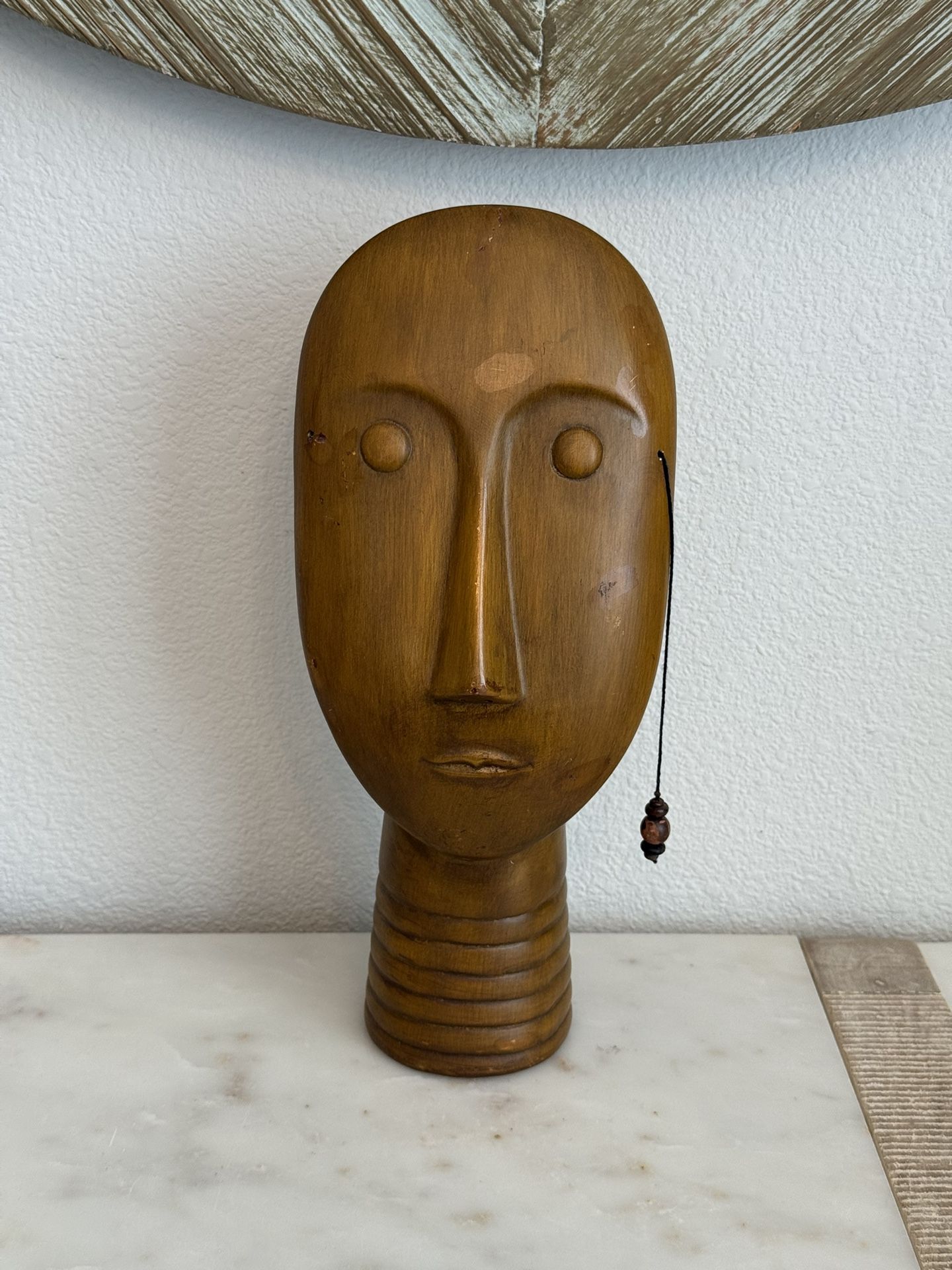 Vintage Mid-Century 11” Ceramic Tribal Bust Mask 