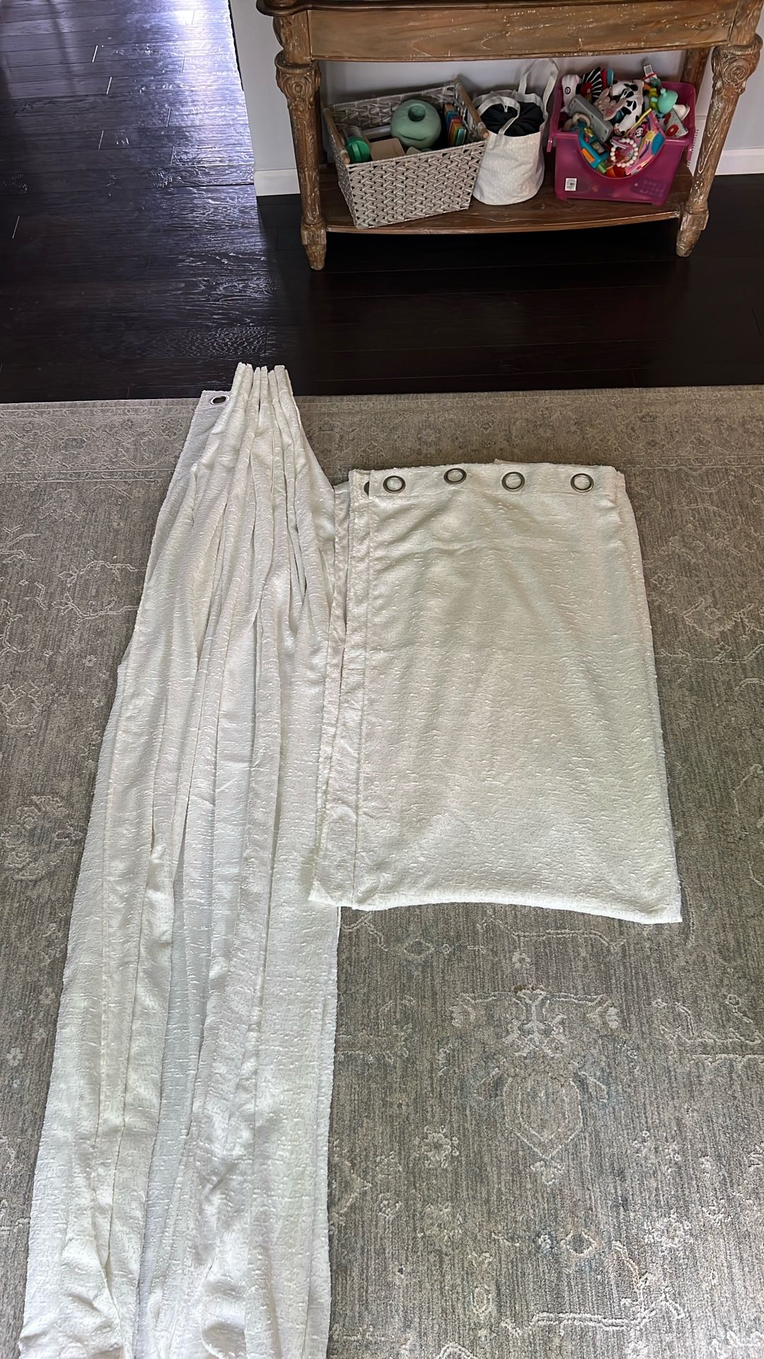2 - 8ft x 9ft (wide) WhiteCurtains 
