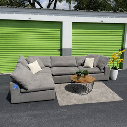 City Furniture Sectional Couch Sofa - 4 Piece Gray Nixon Cloud