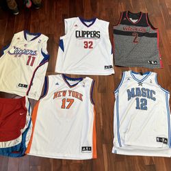 Rare NBA Jersey value lot! Jeremy Lin, John Wall, Dwight Howard, Jamal Crawford, Blake Griffin