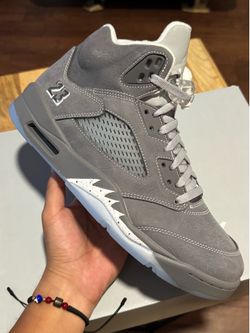 Retro 5 Wolf Grey Size 10.5