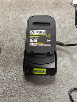 Master Mechanic 20V MAX Lithium-Ion 1.5Ah battery charger.