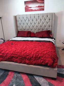 HEAD BOARD KING PLATFORM BED FRAME