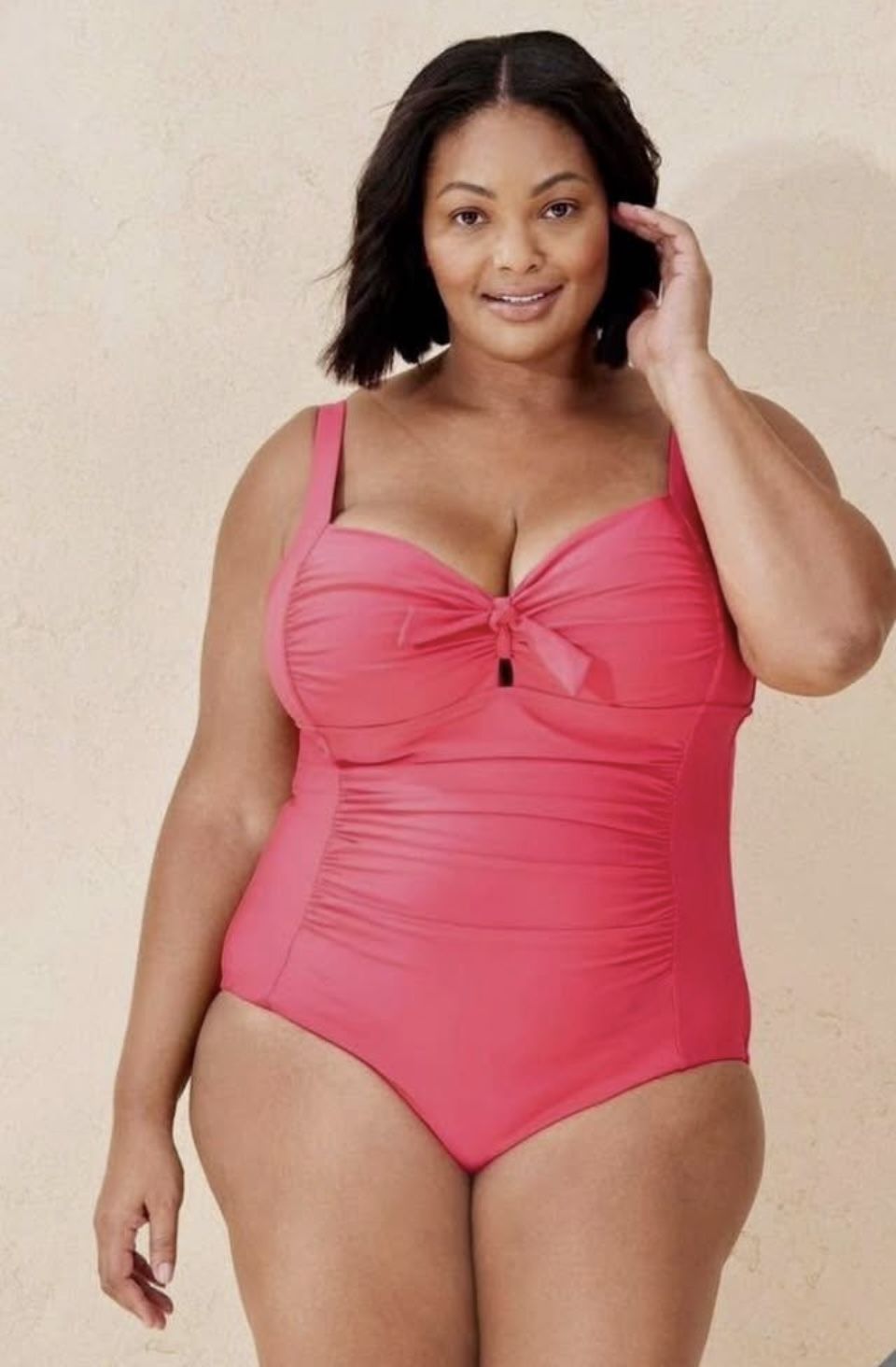 Women's Shirred Full Coverage One Piece Swimsuit - Shade & Shore M Red, Size 16-New with Tags!