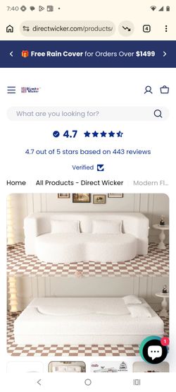 SOFABED WITH 2 PILLOWS