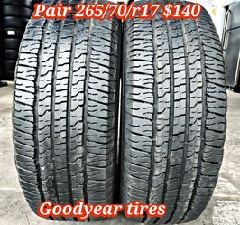 Pair of 2 Goodyear tires 265/70/r17 ‼️ free instalation and balance ‼️