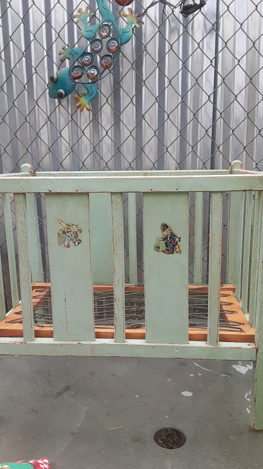 Antique toy crib