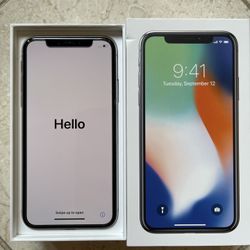 Apple iPhone X -64GB- Silver (AT&T) A1865(CDMA/GSM) A+ CONDITION & FACTORY RESET