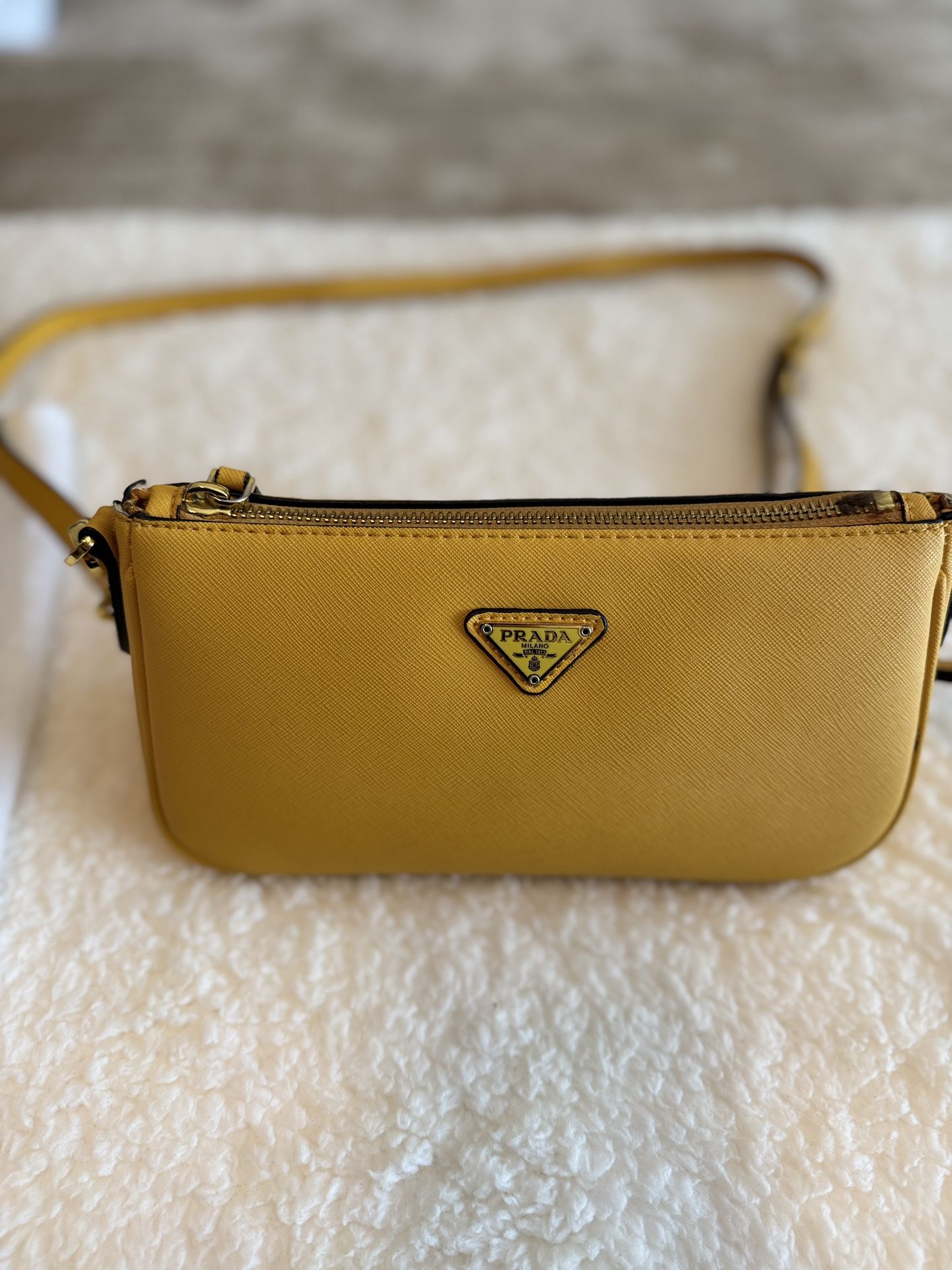 Prada Saffiano Crossbody Bag - Mustard/Yellow - $400 OBO