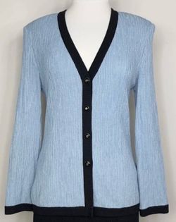 St. John knit blue blazer size 6