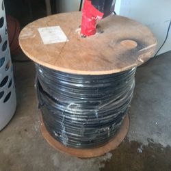 Commercial Grade CC1-291apk-61sw 1000 Ft Of Black Wooden Spool Commercial Cable