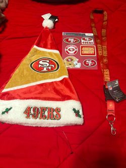 49ers stickers and key ring