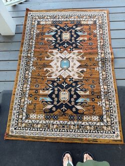 Tribal Geometric Area Rug 4x6
