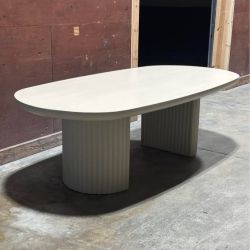 Modern Oval Pedestal Dining Table