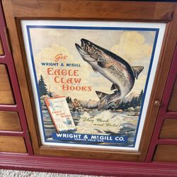 Fishing Cabinet Vintage Eagle Claw
