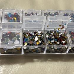 3992 Pcs Craft, Dance Costumes and Nail Art Rhinestones Flat Back Gems Round Crystal Multicolor