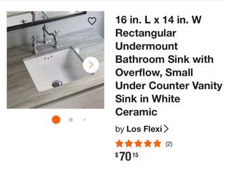 Ceramic under mount bathroom sink