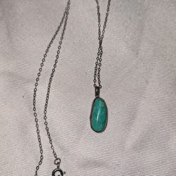 Turquoise Silver Necklace 