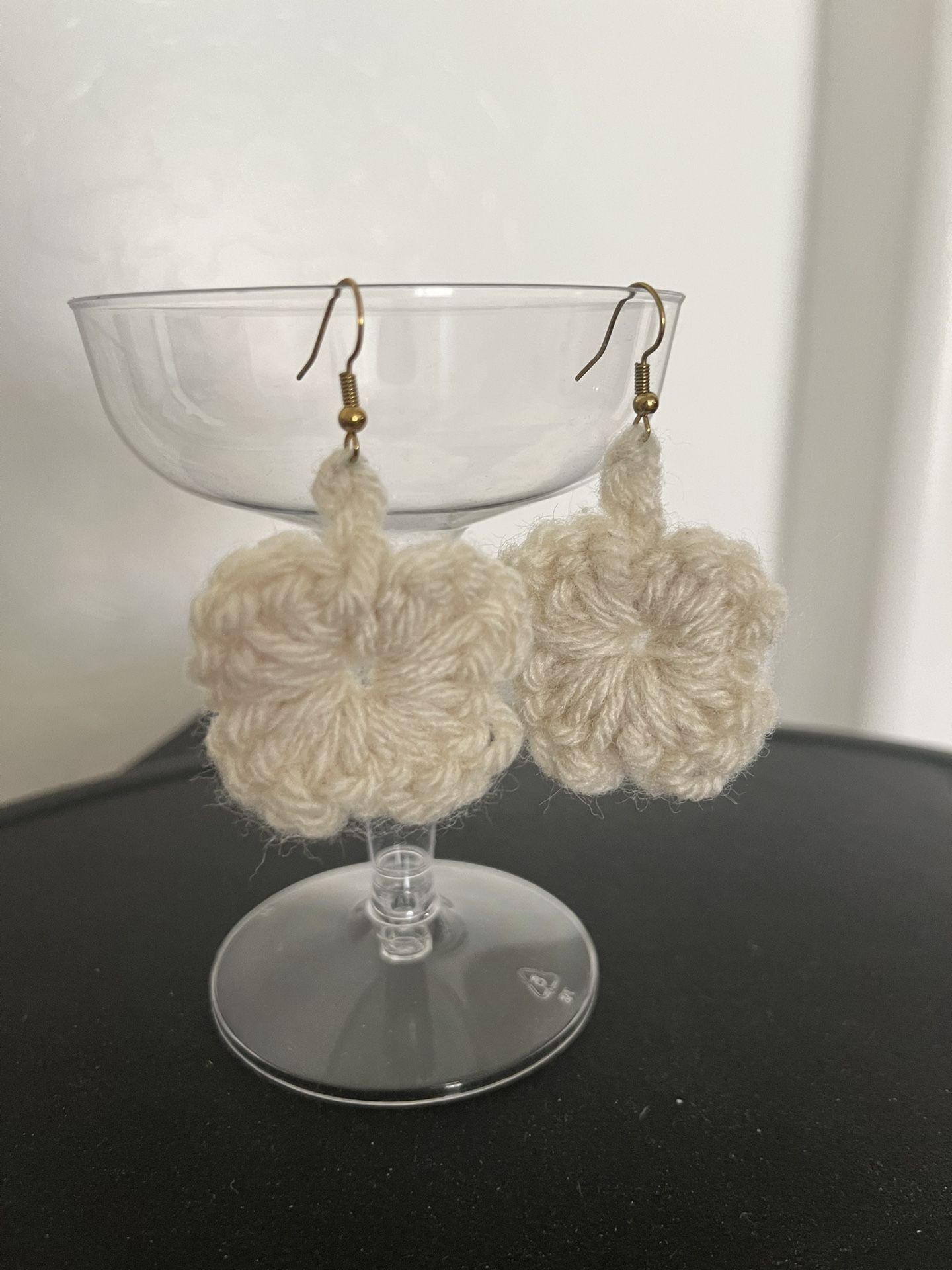 Flower Earing W Real Gold F Posts