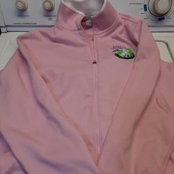 Womens Pink Sweat Jacket Size Large