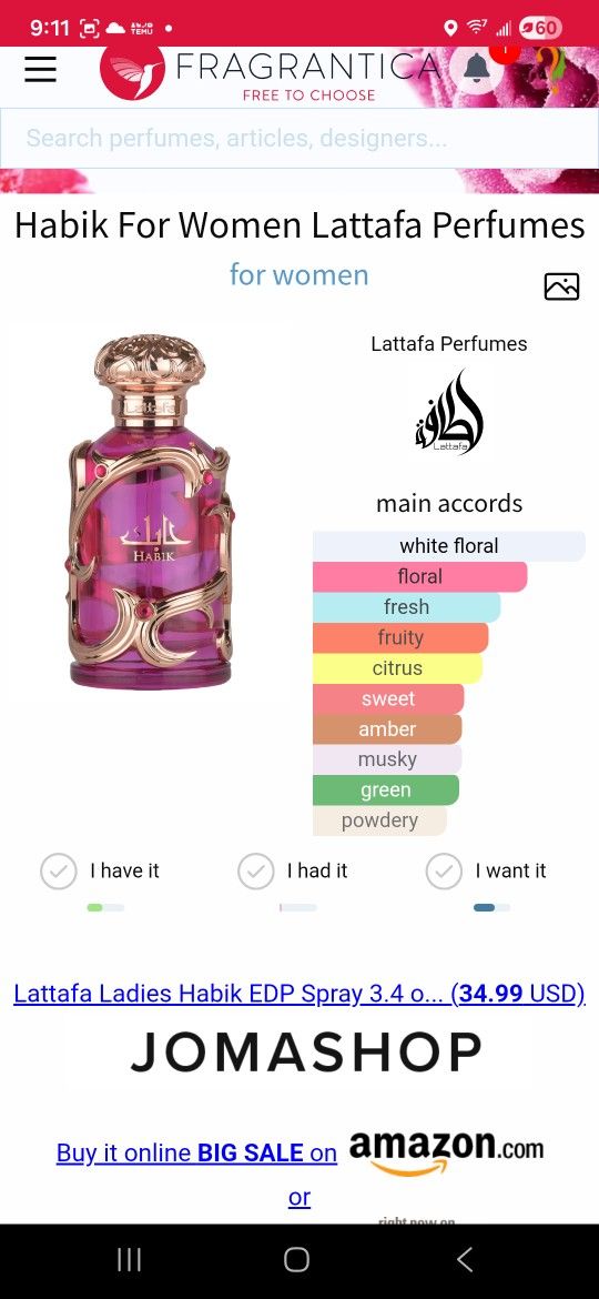 Habik lattafa Perfume For Women