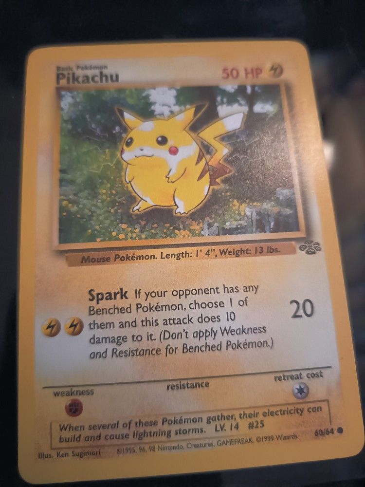 Vintage Pikachu Pokemon Card