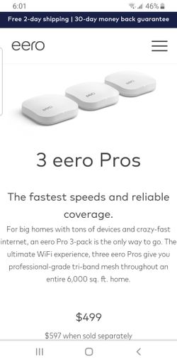 eero Wifi system (3 eeros + 1 beacon)