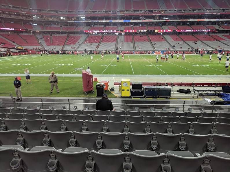 2 Falcons Jaguars Arizona Cardinals Lower Level 30 Or 35 yard Row 8 or Row 10 Tickets