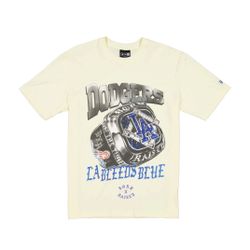 Born x Raised Cream Dodgers Ring T-Shirt