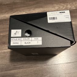 Black Faux Leather Heel