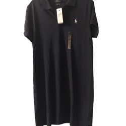 WOMENS Polo Ralph Lauren Shirt Dress Mesh Mini (LARGE)