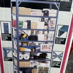 SET OF 2 ,NEW IN THE BOX HEAVY DUTY SHELVING UNITS WITH 8 SHELFS EACH. MEASUREMENTS ARE 12BY 30BY 60 INCHES $100.00  FOR BOTH  OR BEST OFFER.