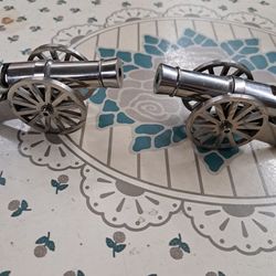 Novelty, Civil War canons Silver set of2