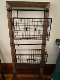 Paper, books or binder storage for wall