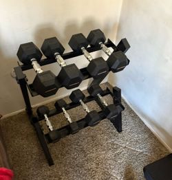 Dumbbell set 5lbs-15lbs