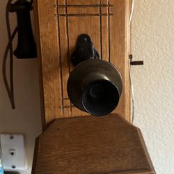 Oak Wall Phone