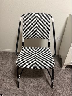 Black and White Chair- indoor/outdoor