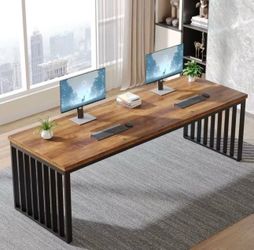 YS0183 78.74" Two Person Desk, Long Executive Desk Doub