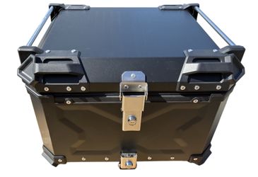 Heavy Duty Motorcycle Aluminum Luggage Tail Box Scooter Trunk Storage Top Case Waterproof Black