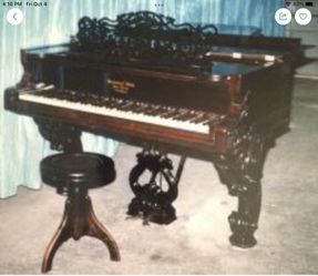Antique 1859 Rare Hand Made Steinway Piano  Needed It Gone Well Kept Very Unique Adorned Grand Piano /antiques/musical Instruments/piano/rare 