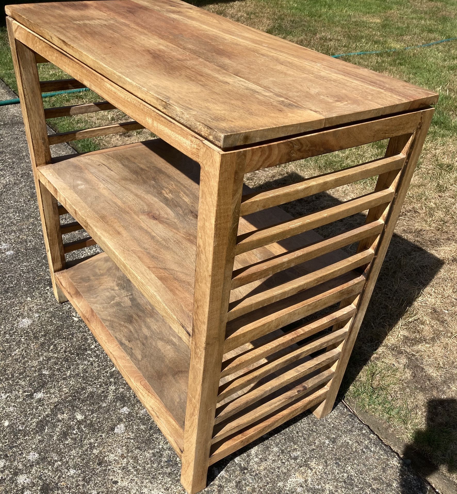 Real wood modern bookcase shelf table