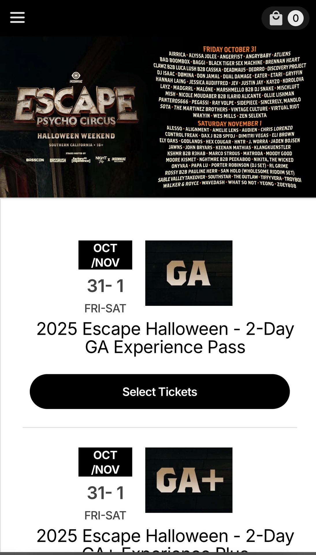 🎃 Escape Halloween 2025 Tickets – $190 (Retail $253)