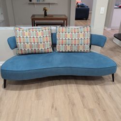 Mid-Century Modern Blue Hollyann Sofa by Signature Design by Ashley