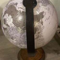 Decorative Vintage Style Globe with Wood Base 