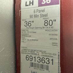 Steel Left hand In swing Door