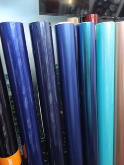Blue vinyl wrap