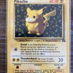 1999 Pickachu 1 Black Star Promo! Very Rare