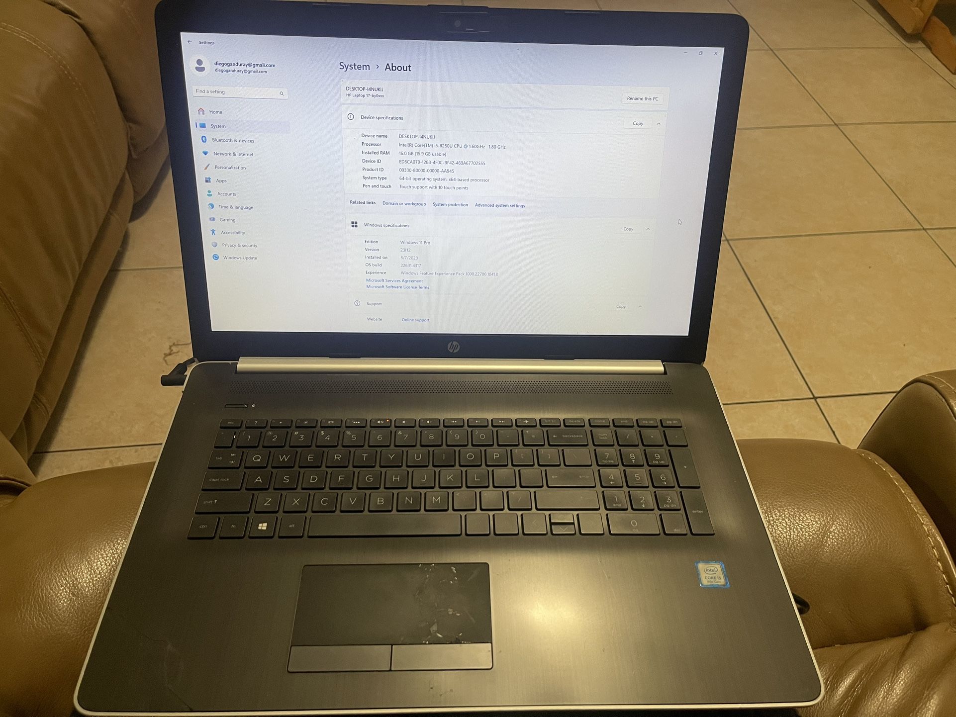 Used HP Laptop 17”